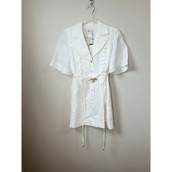 NEW NWT Aje. Ana Mini Dress Ivory US Size 4 - Picture 2 of 7